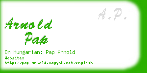 arnold pap business card